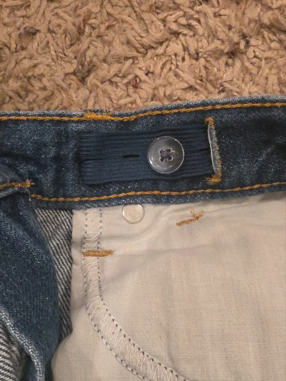 Old Navy Medium Blue Distressed High-Rise Denim Shorts